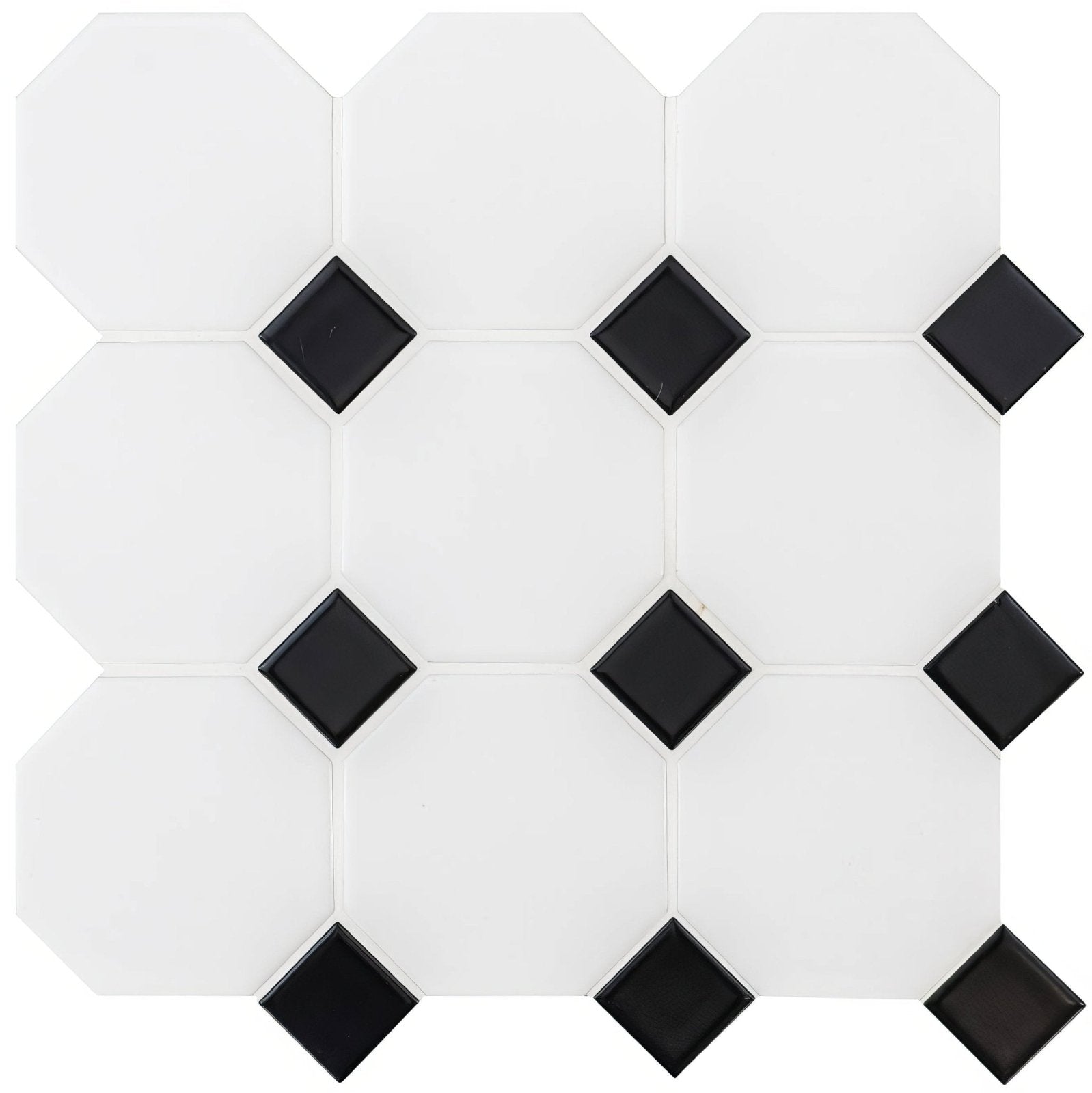 Classic Octagon and Dot Floor Mosaic