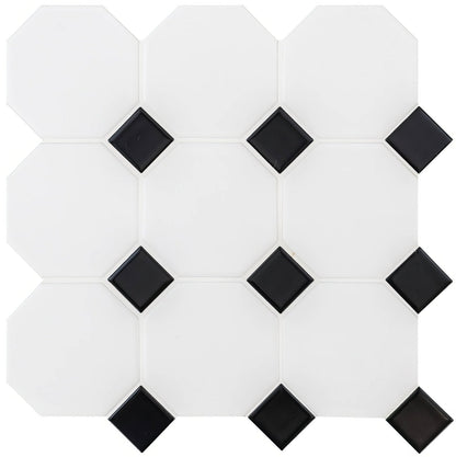 Classic Octagon and Dot Floor Mosaic