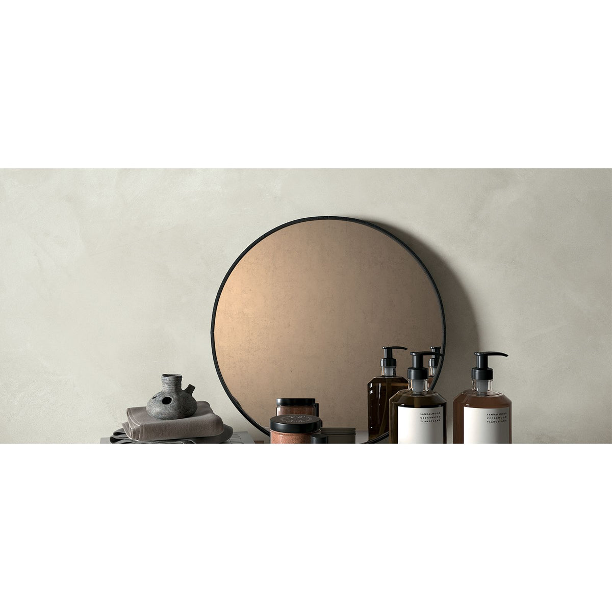 Clay Calm Matt 80 x 80cm beige textured clay-effect tile