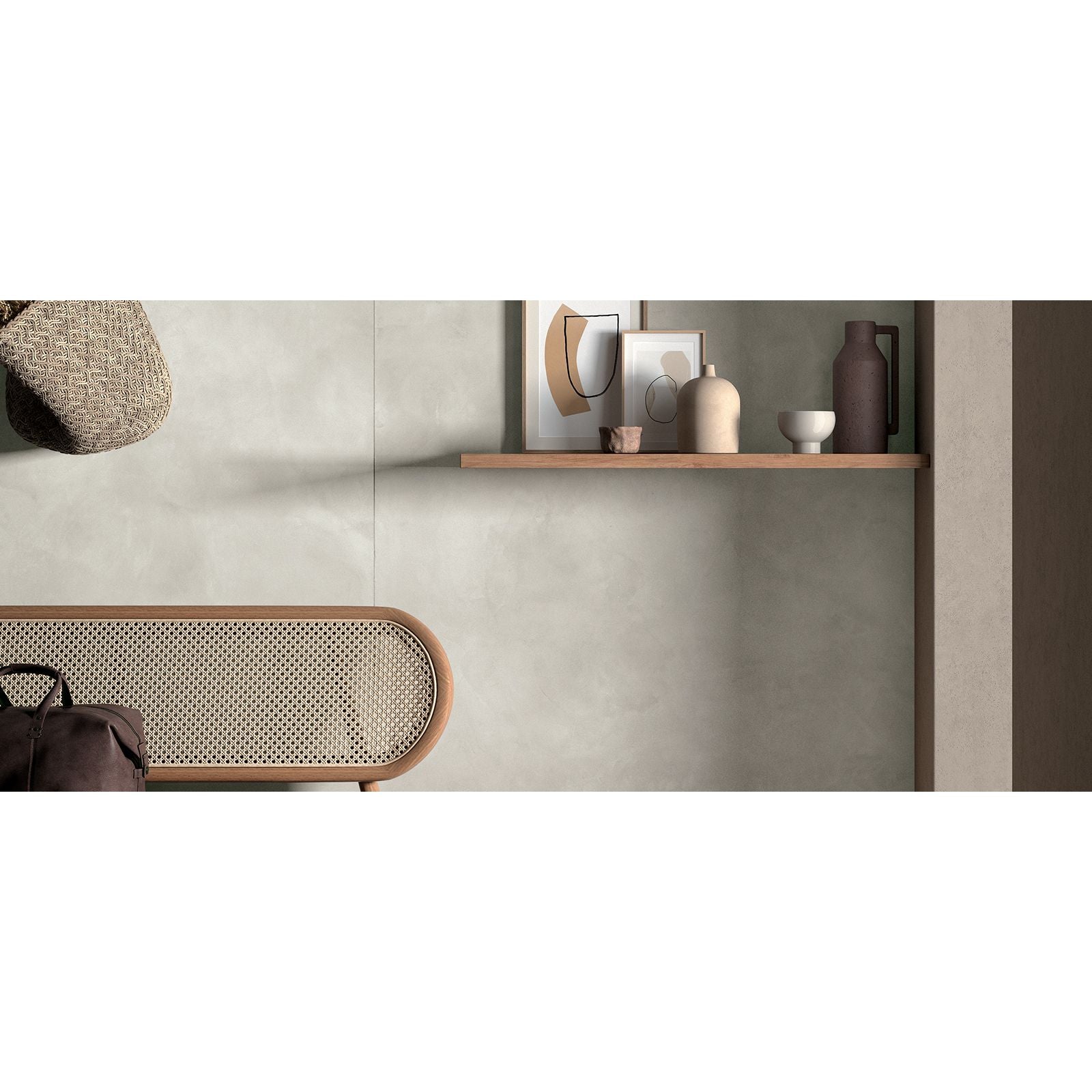 Beige textured wall tile clay calm matt 80 x 80cm with a matte finish ideal for interior wall applications