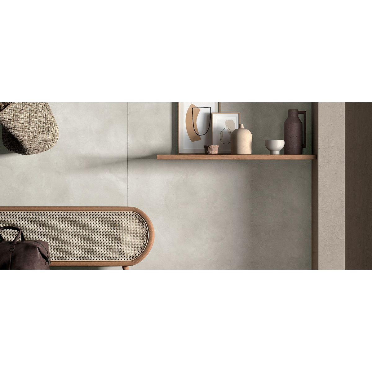 Beige textured wall tile clay calm matt 80 x 80cm with a matte finish ideal for interior wall applications