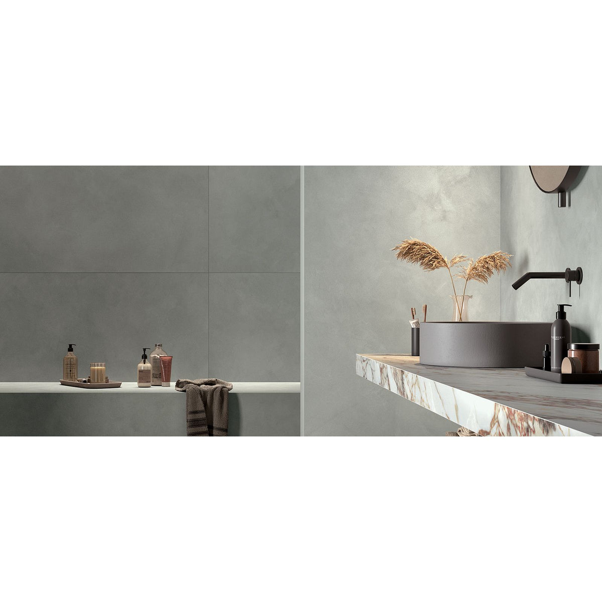 Clay Delight Matt 80 x 80cm grey textured tile with a matt finish