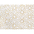 White and gold mosaic tile clematis golden promise with intricate geometric pattern for decorative surfaces
