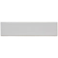 A sleek rectangular white ceramic cliff brick tile with a smooth glossy finish for wall and floor use