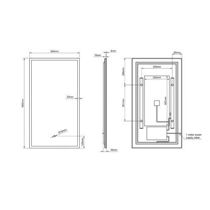 Cleo Rectangular Mirror 50x90cm - Origins Living, view 10