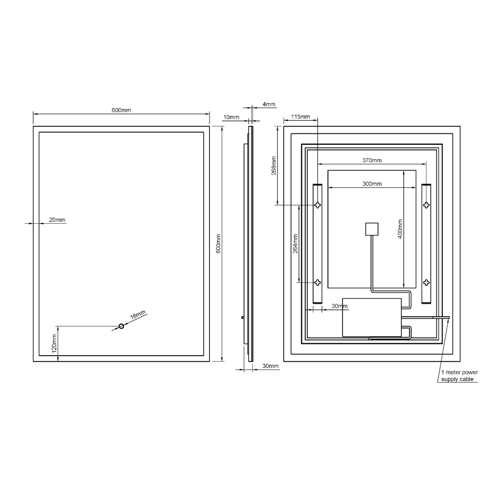 Cleo Rectangular Mirror 60x80cm - Origins Living, view 10