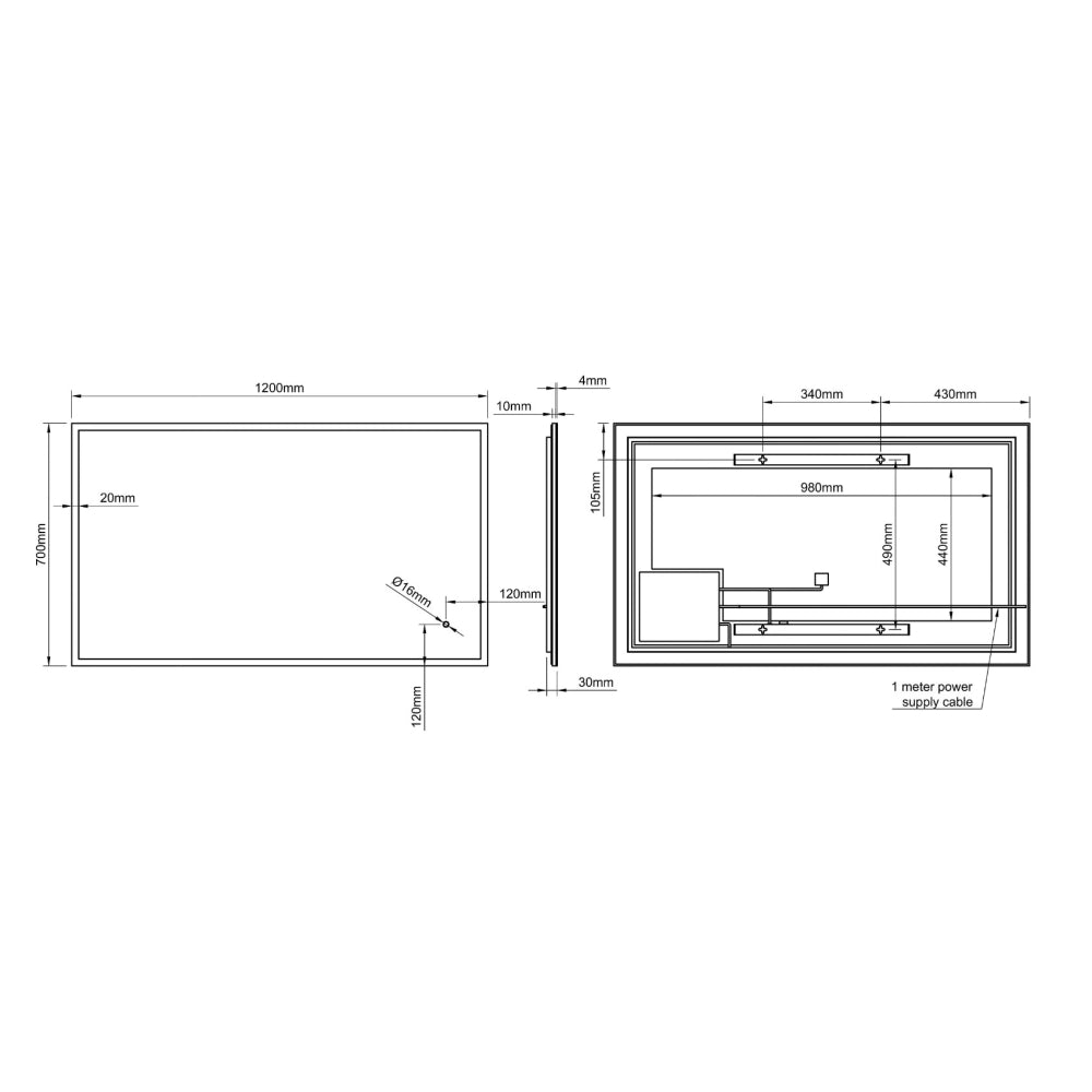 Cleo Rectangular Mirror 120x70cm - Origins Living, view 10
