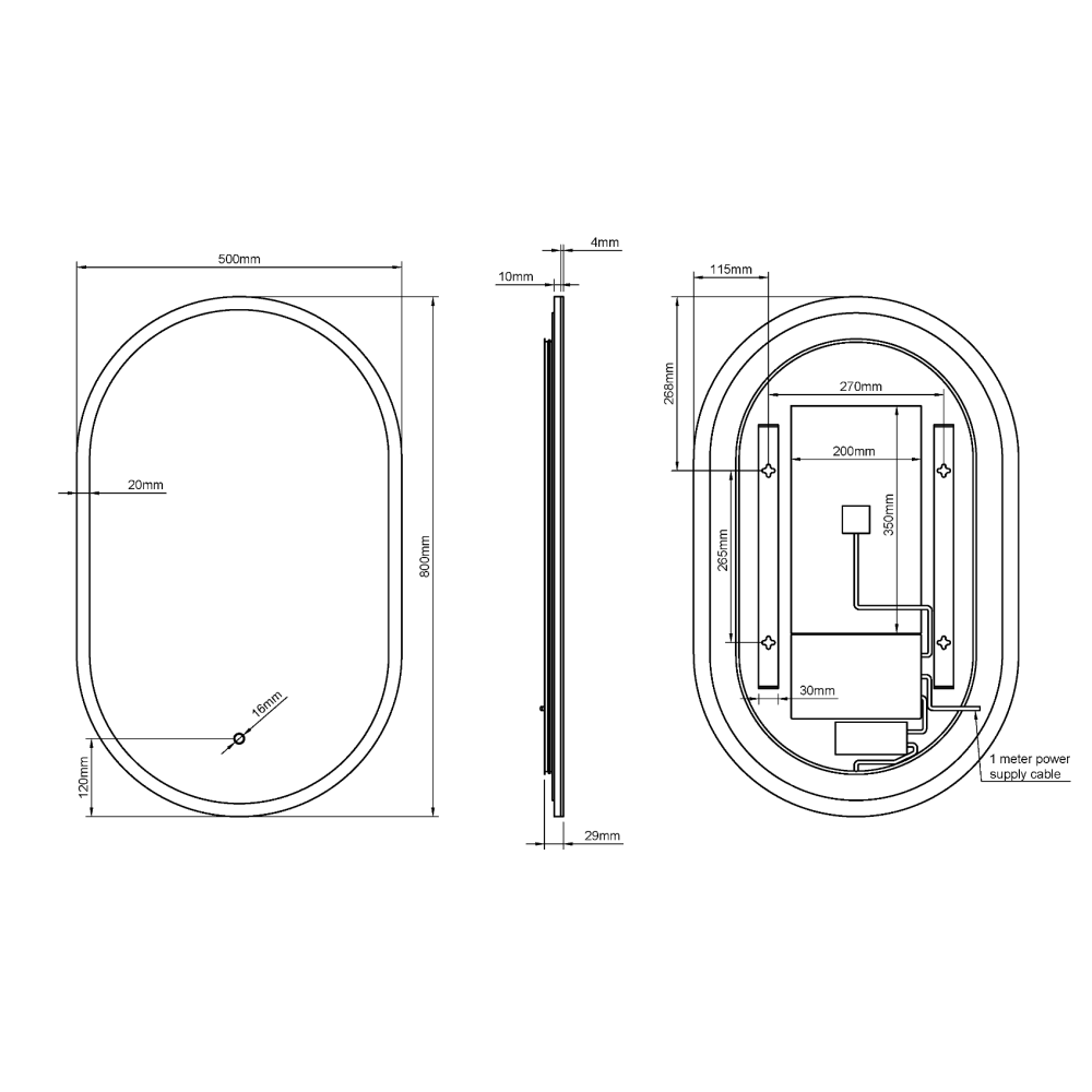 Cleo Capsule Mirror 50x80cm - Origins Living, view 10