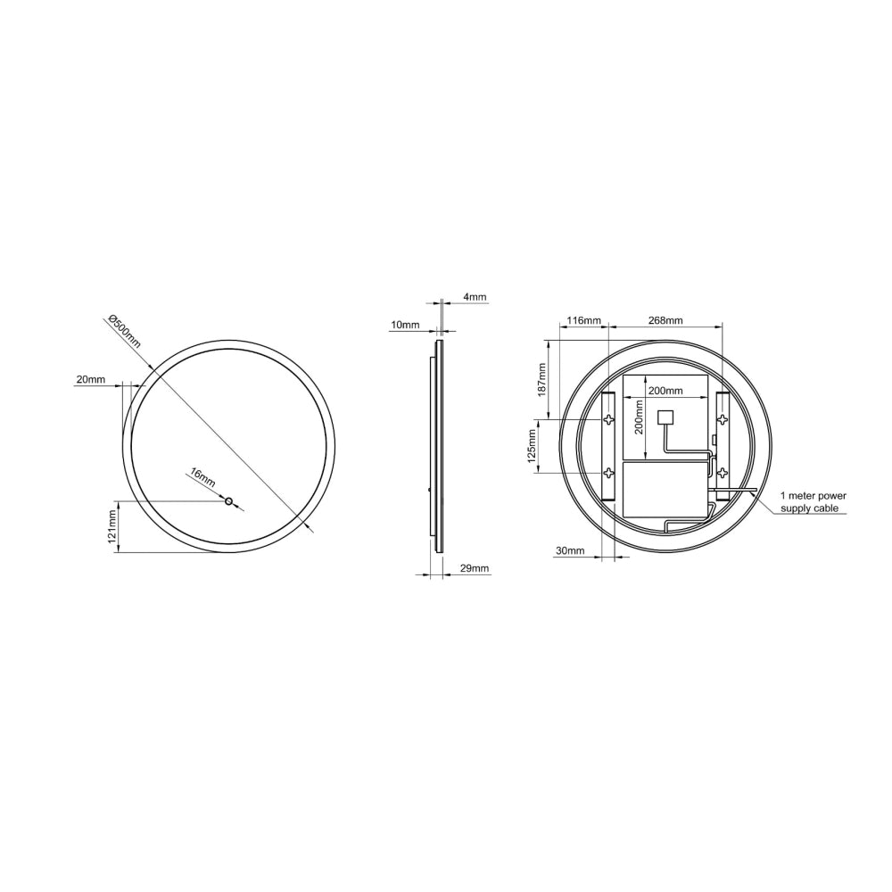 Cleo Round Mirror 50cm - Origins Living, view 10