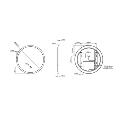 Cleo Round Mirror 50cm - Origins Living, view 10