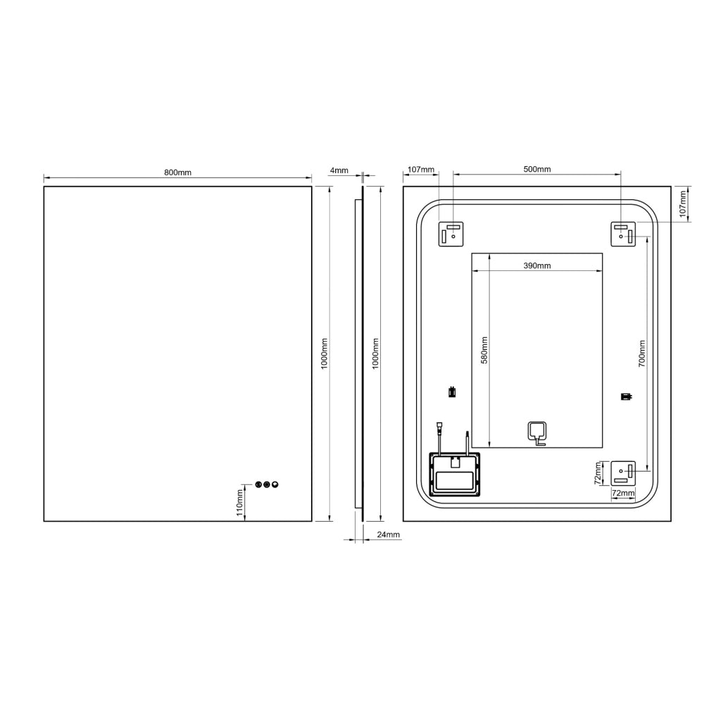 Claris Rectangular Mirror 80x100 - Origins Living, view 10