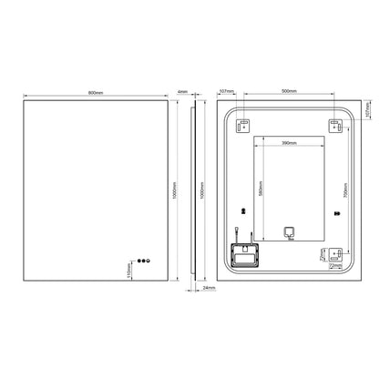 Claris Rectangular Mirror 80x100 - Origins Living, view 10