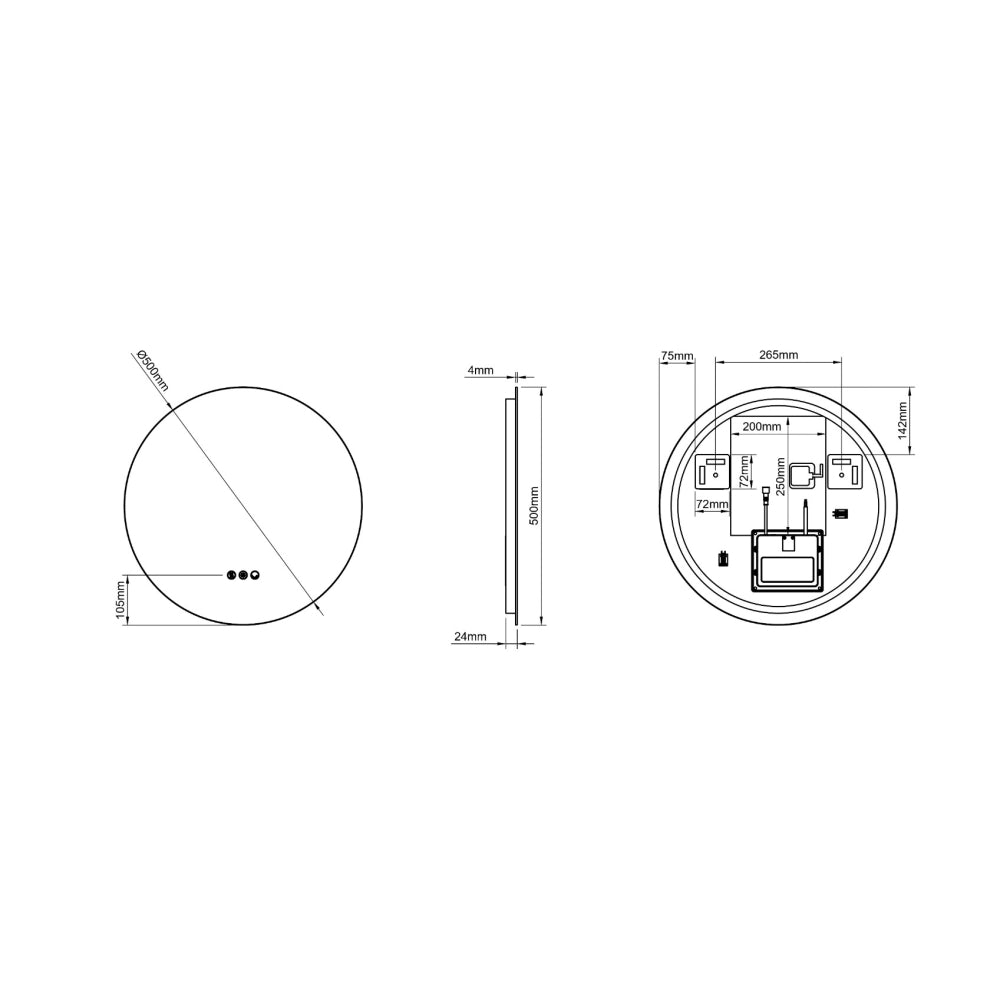 Claris Round Mirror 50cm - Origins Living, view 9