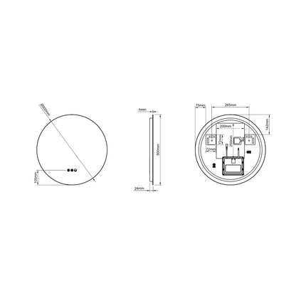 Claris Round Mirror 50cm - Origins Living, view 9