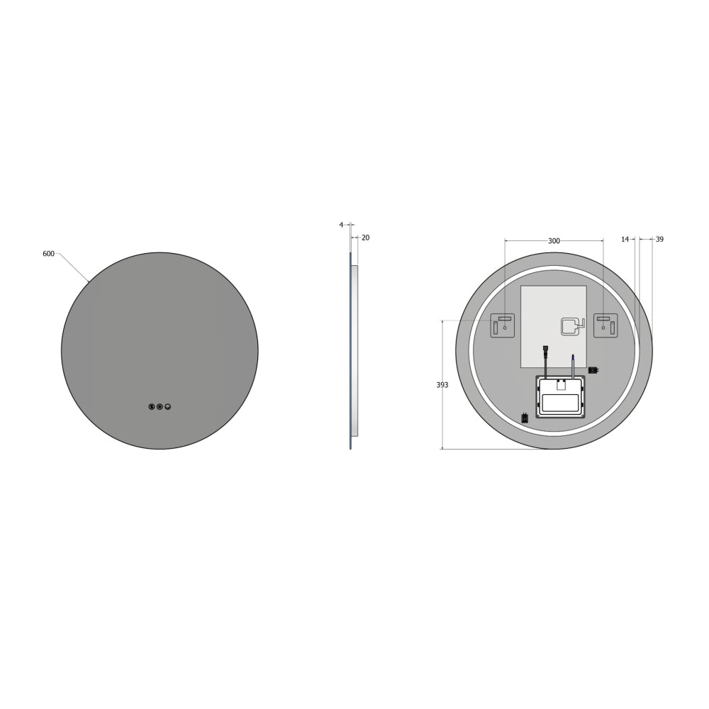Claris Round Mirror 60cm - Origins Living, view 10