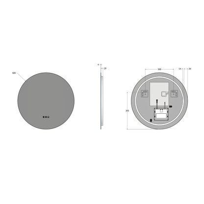 Claris Round Mirror 60cm - Origins Living, view 10
