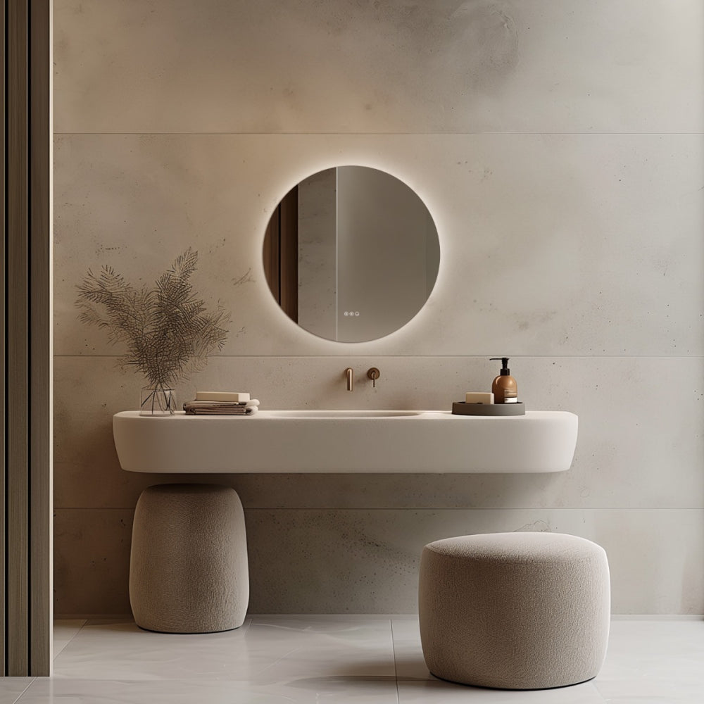 Claris Round Mirror 80cm - Origins Living