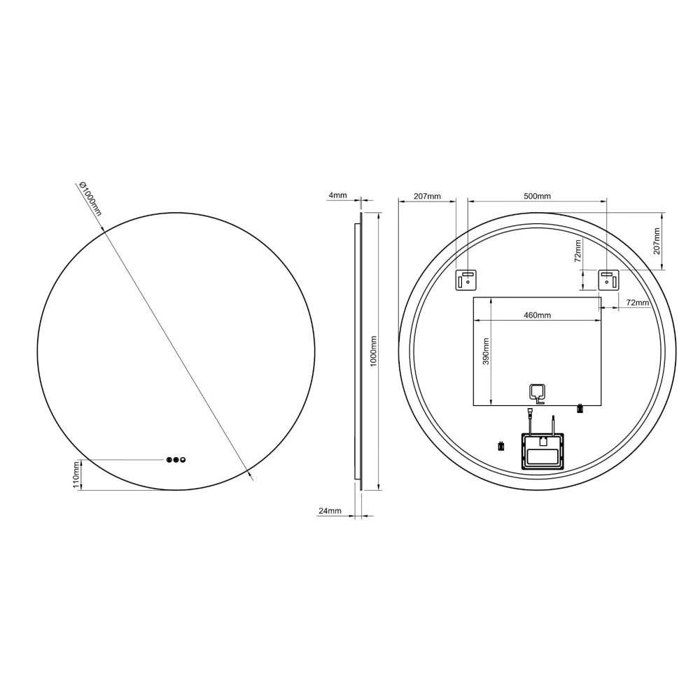 Claris Round Mirror 100cm - Origins Living, view 9
