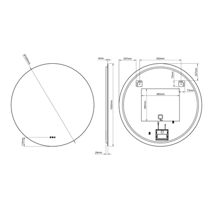 Claris Round Mirror 100cm - Origins Living, view 9