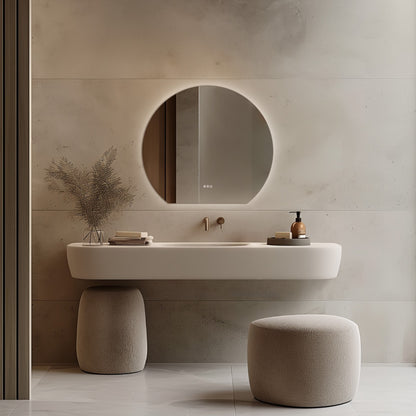 Claris Round Cut Mirror 100cm - Origins Living