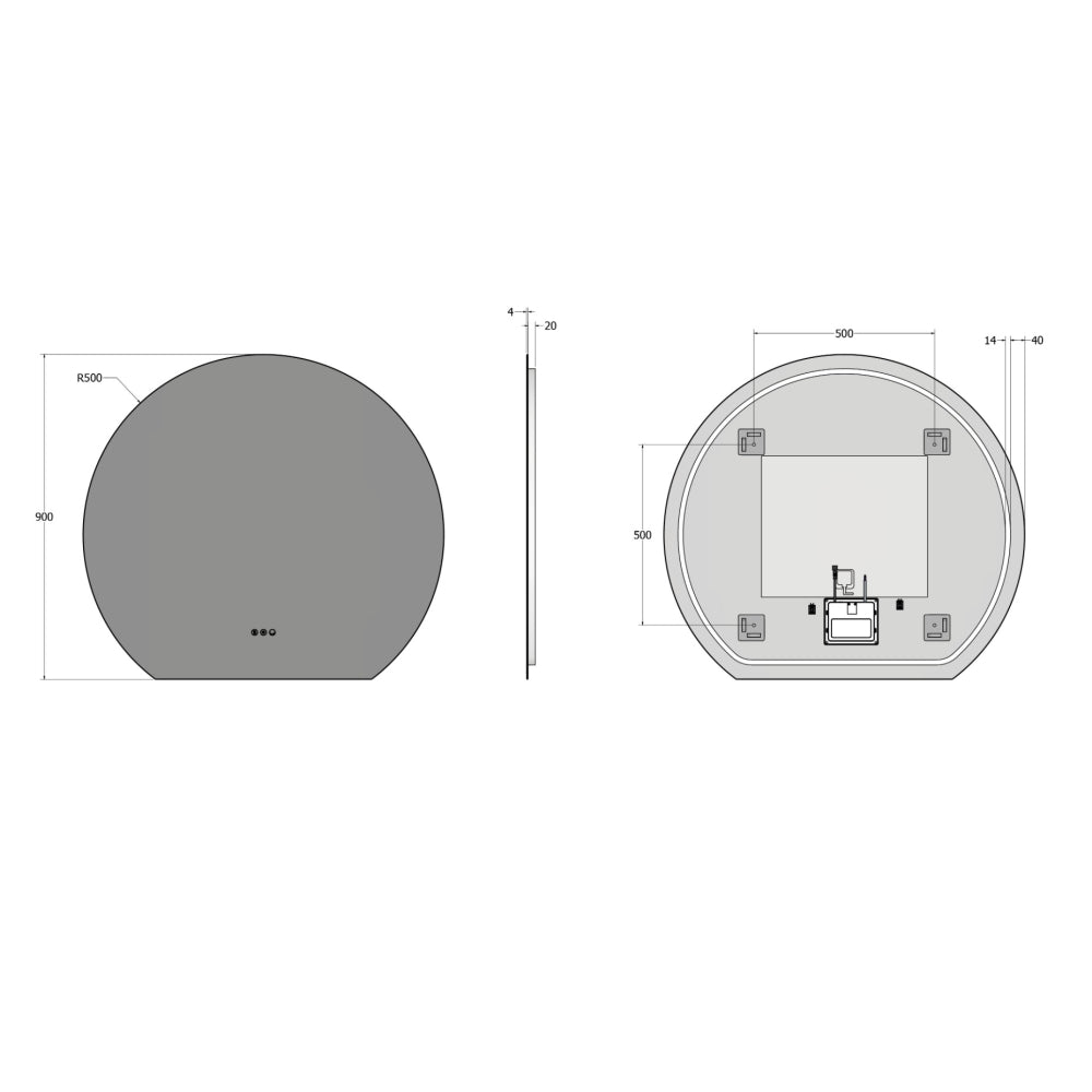 Claris Round Cut Mirror 100cm - Origins Living, view 10