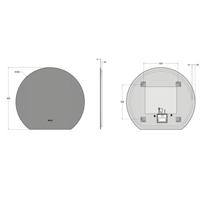 Claris Round Cut Mirror 100cm - Origins Living, view 10