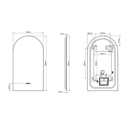 Claris Arch Mirror 50x90cm - Origins Living, view 12