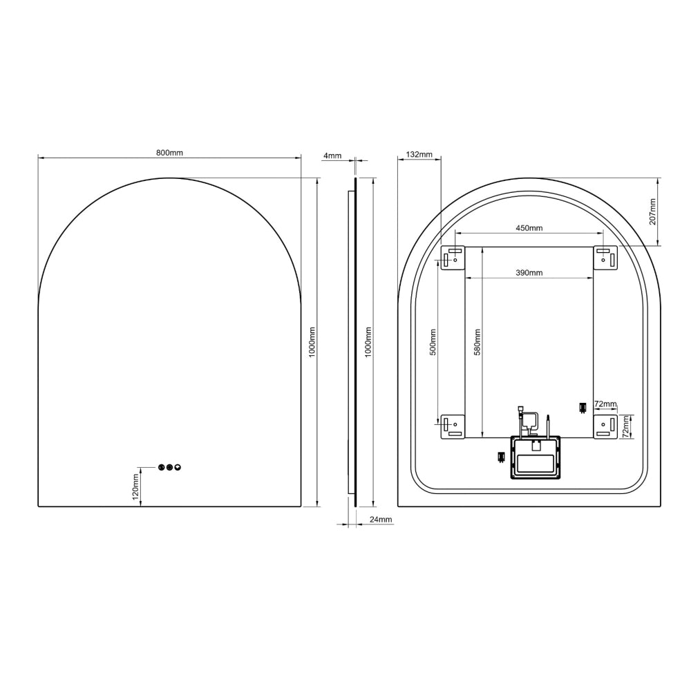 Claris Arch Mirror 80x100cm - Origins Living, view 11