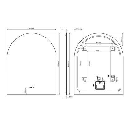 Claris Arch Mirror 80x100cm - Origins Living, view 11