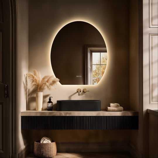 Claris Oval Cut Mirror 80x90cm - Origins Living