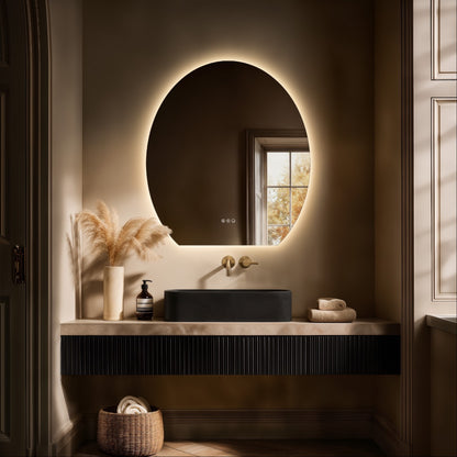 Claris Oval Cut Mirror 80x90cm - Origins Living