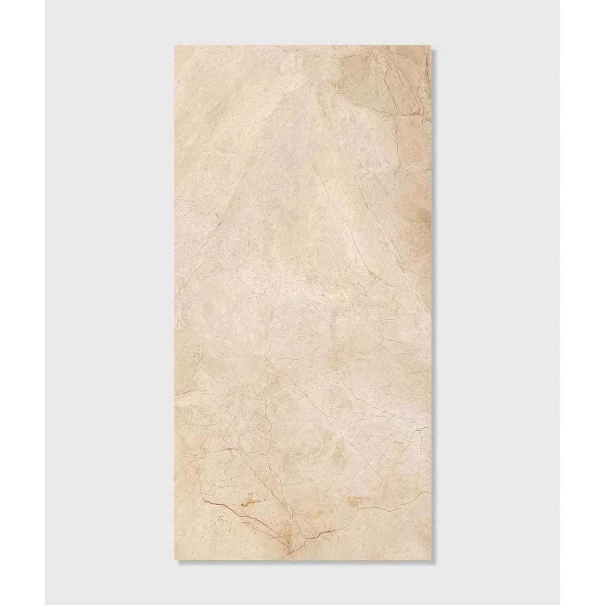 Beige marble-effect rectangular Coliseum Minerale Pure Matt Click tile with subtle veining and smooth polished surface