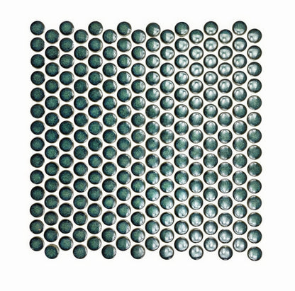 Copenhagen Penny Round Dark Green Mosaic