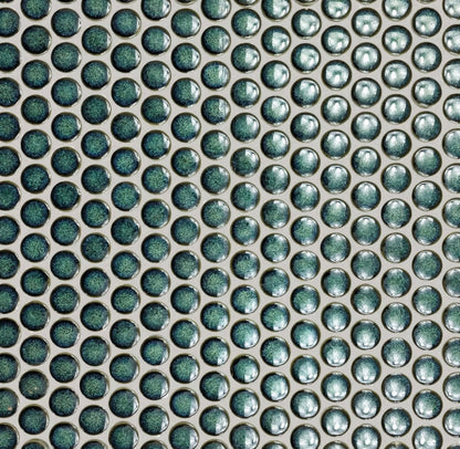 Copenhagen Penny Round Dark Green Mosaic