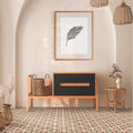 Cordoba Hexagon Tile patterned hexagon tile, brown and green