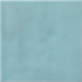A smooth square ceramic tile with soft aqua blue glaze and subtle matte finish called Cordoba Lagoon glazed tile