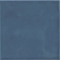 A square matte-finished blue ceramic Cordoba Ocean glazed tile with subtle tone and texture variations
