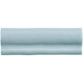 A sleek light blue ceramic Cornflower Torus moulding tile with glossy finish and subtle ridged texture