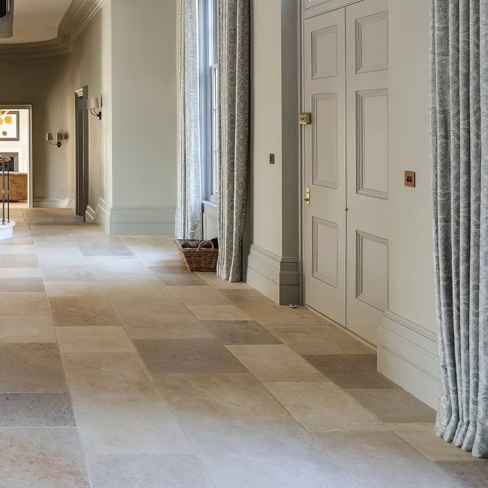 Cote Bourgogne Limestone Seasoned in a bathroom setting