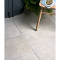 Beige stone-effect porcelain floor tiles cotehele porcelain sand 40 x 60cm with subtle natural veining