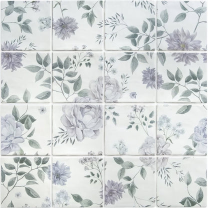 Cottage Garden 16 Tile Panel