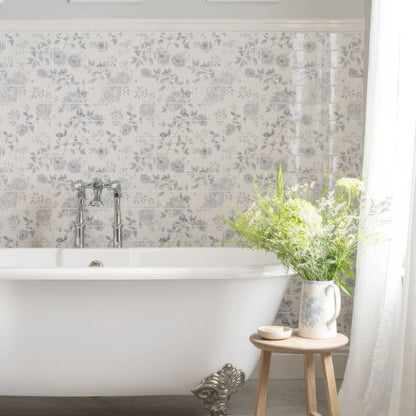 Cottage Garden Blue 18 Tile Panel