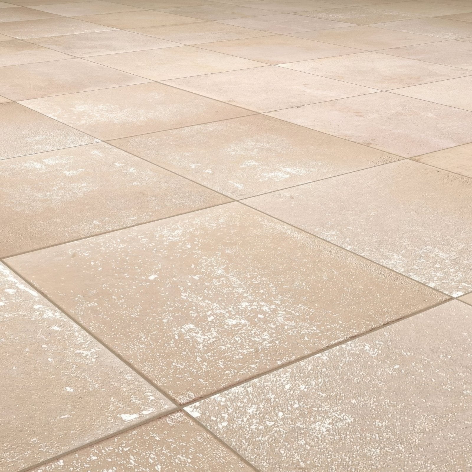 Beige cotto blanc terracotta effect stone tiles with subtle texture and faint white speckles for flooring and walls