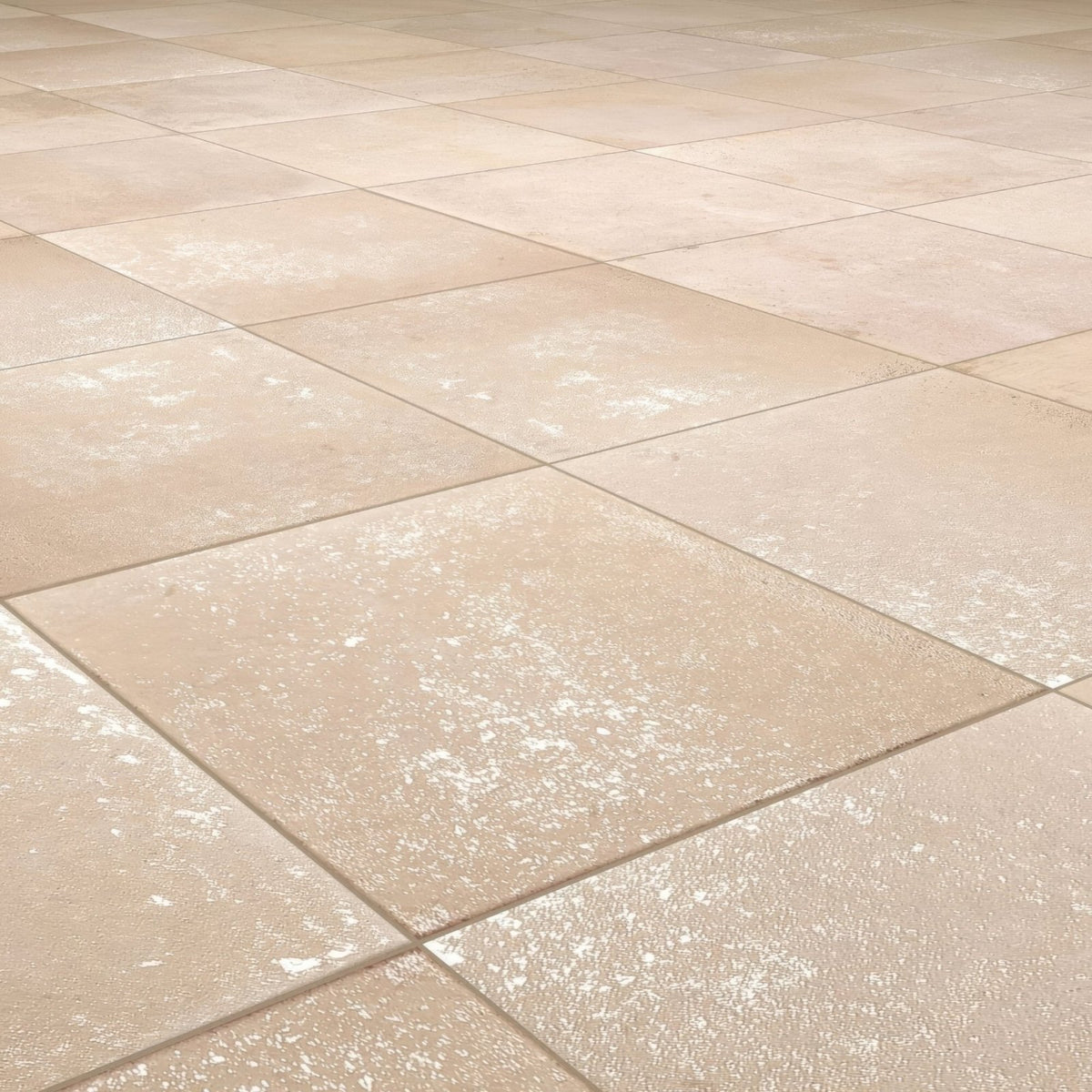 Beige cotto blanc terracotta effect stone tiles with subtle texture and faint white speckles for flooring and walls
