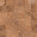 Terracotta-colored cotto cuero terracotta effect square tiles with a rustic textured surface for flooring and walls