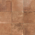 Cotto cuero terracotta effect tiles featuring terracotta-colored square tiles with a rustic textured surface and tone variations
