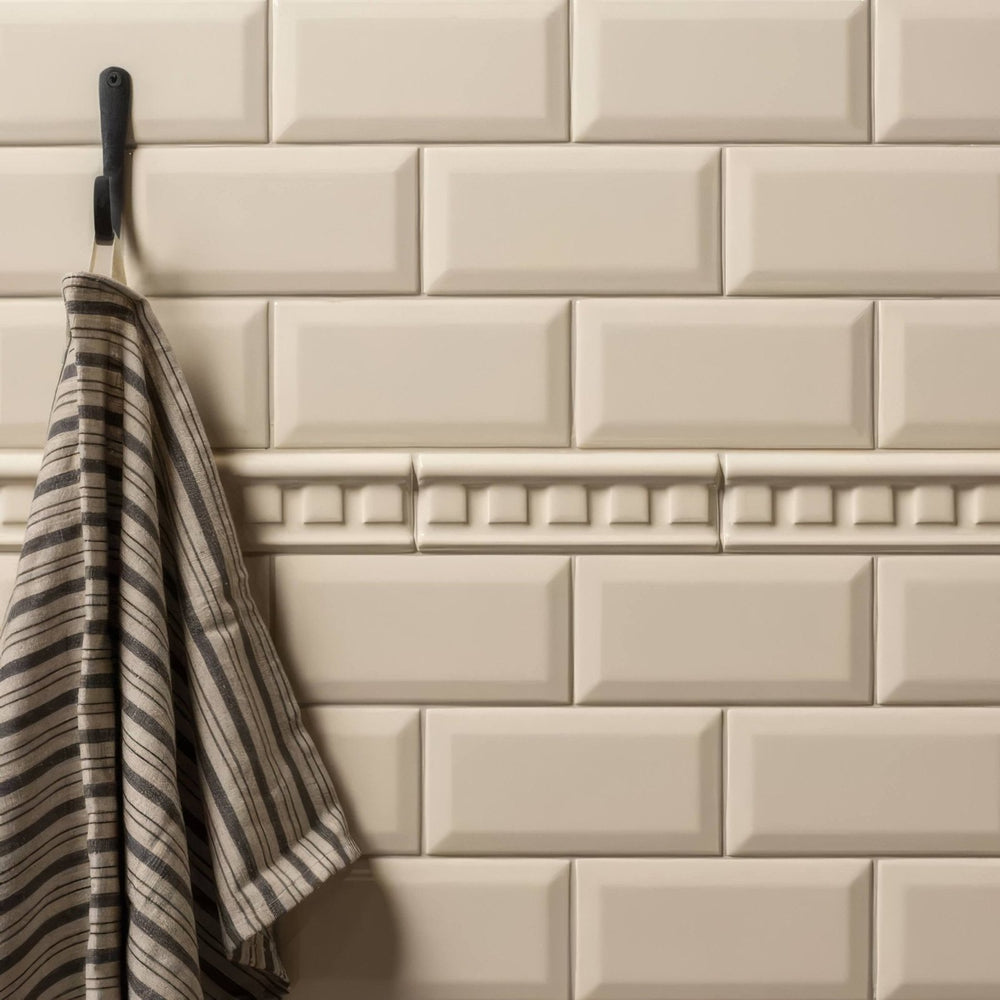County White Metro Bevelled Tile from Hyperion Tiles