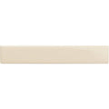 Cream-colored county white rectangle ceramic tile with smooth glossy finish and rectangular shape