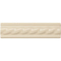Cream-colored ceramic tile with twisted rope-like embossed pattern county white rope moulding design