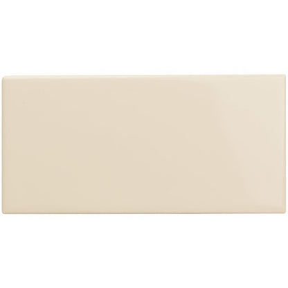 County White Rounded Short Edge Ceramic Wall Tile